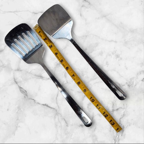 Wolfgang Puck Stainless Steel Utensil Set Lot of 4 Heavy Duty Spatulas Spoons - Picture 10 of 10